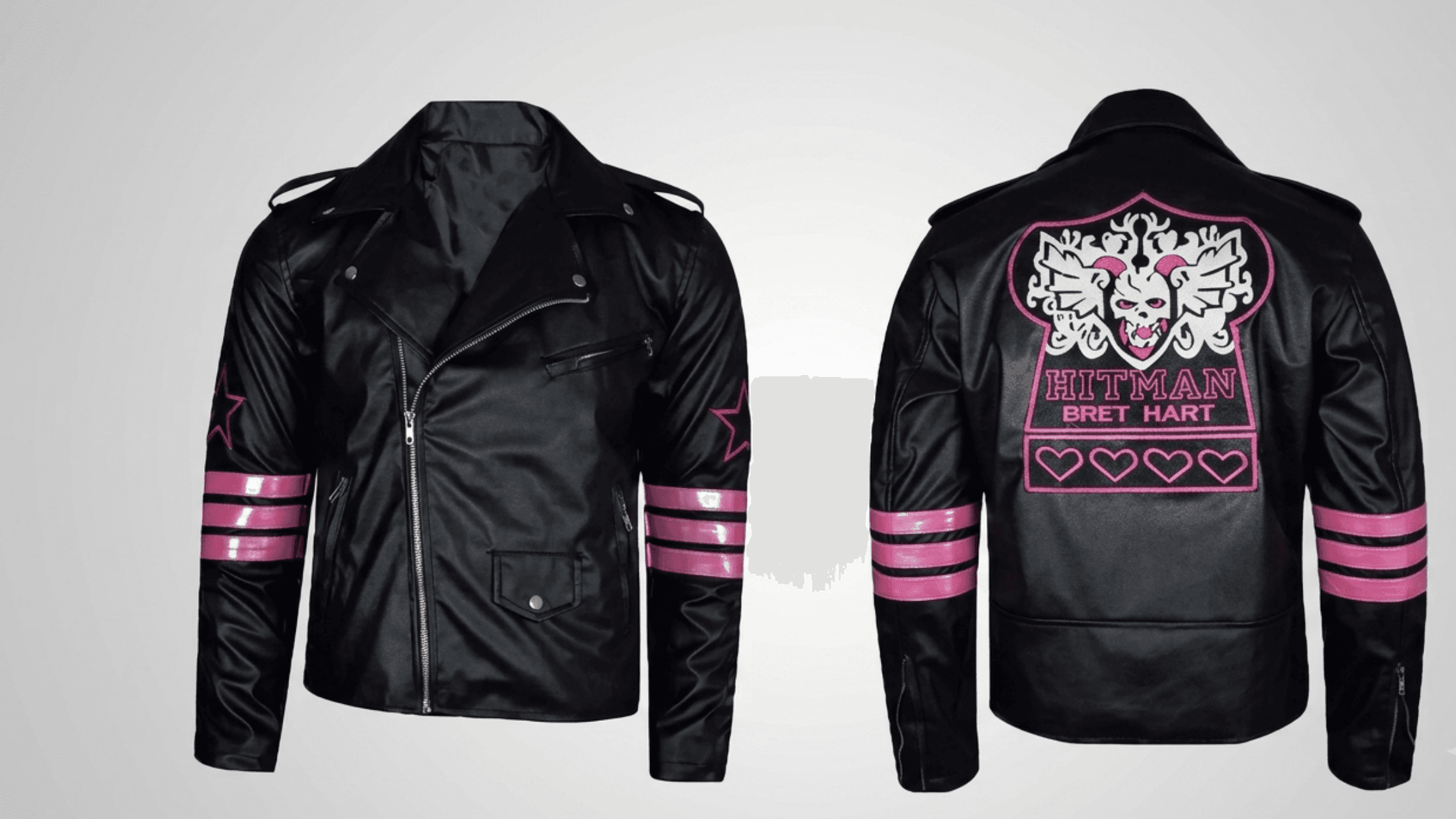 How to Style the Hitman Bret Hart Wrestler Black Biker Leather Jacket