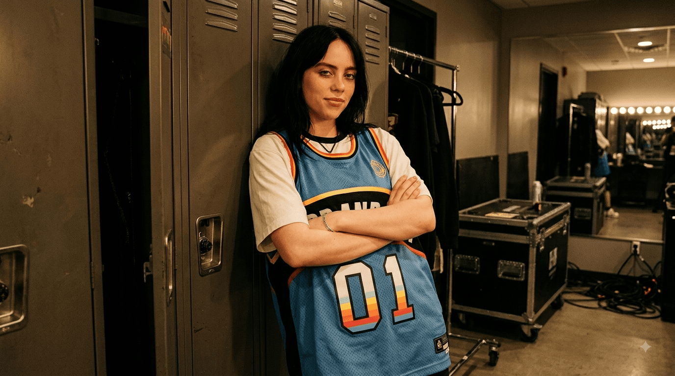 How to Get the Billie Eilish Tour Look With a Blue Jersey